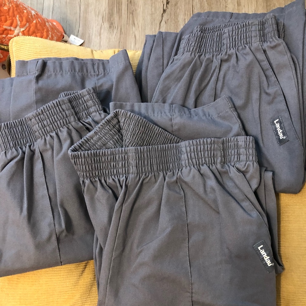 Women’s Landau Gray Scrub Bottoms Set of 2
